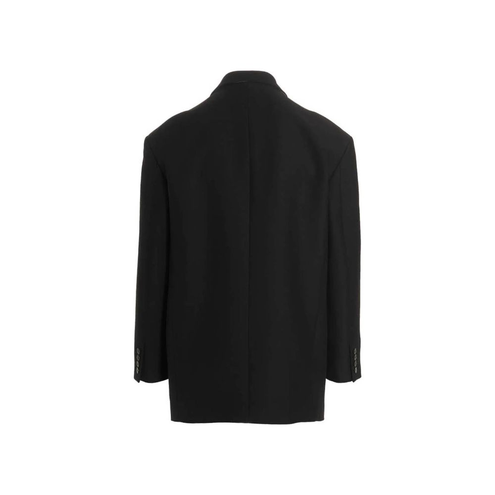 Valentino Black Silk Jackets And Coat