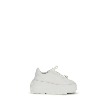 Casadei White Rubber Platform Sneakers