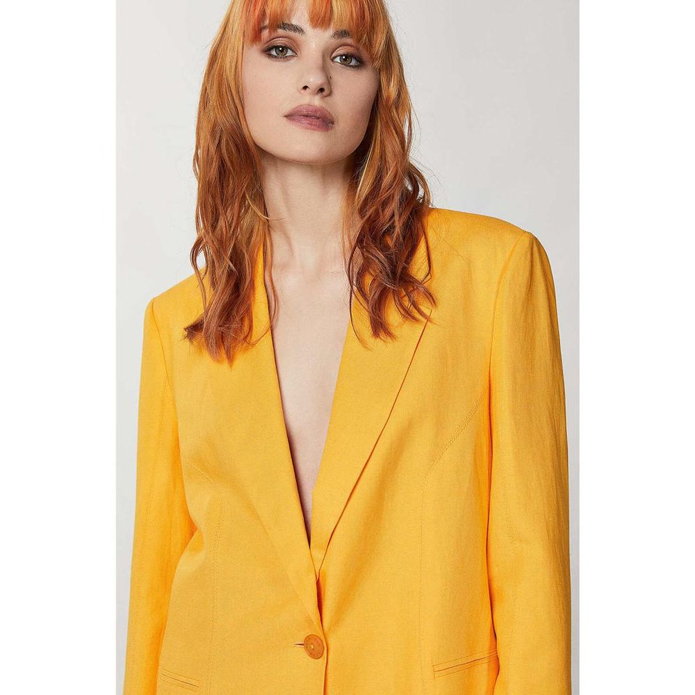 Patrizia Pepe Orange Viscose Blazer