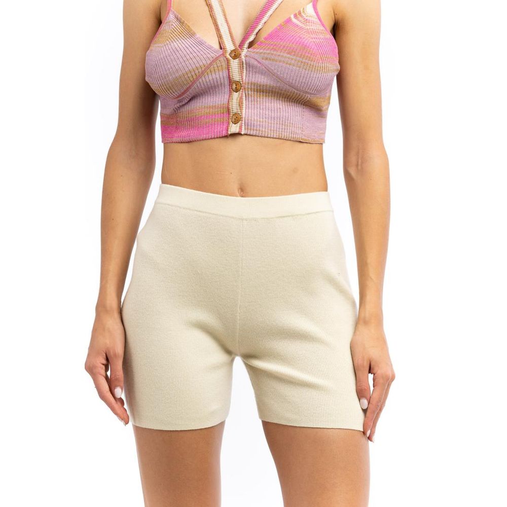 Patrizia Pepe Beige Nylon Short And Mini Shorts