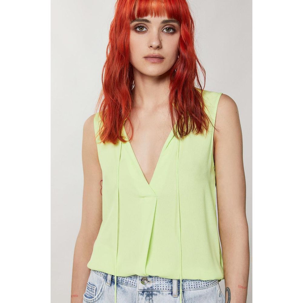 Patrizia Pepe Yellow Viscose Short And Mini Shorts