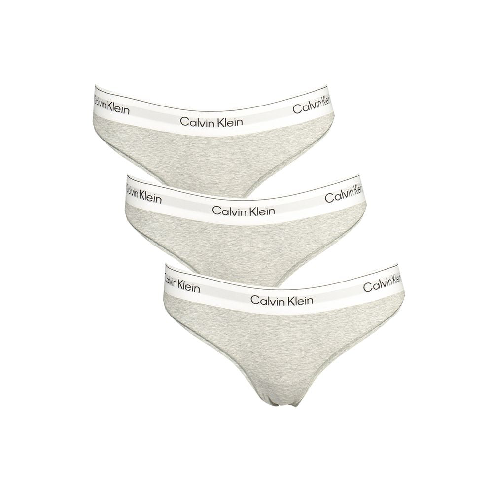 Calvin Klein Grigio Cotton Women Thong