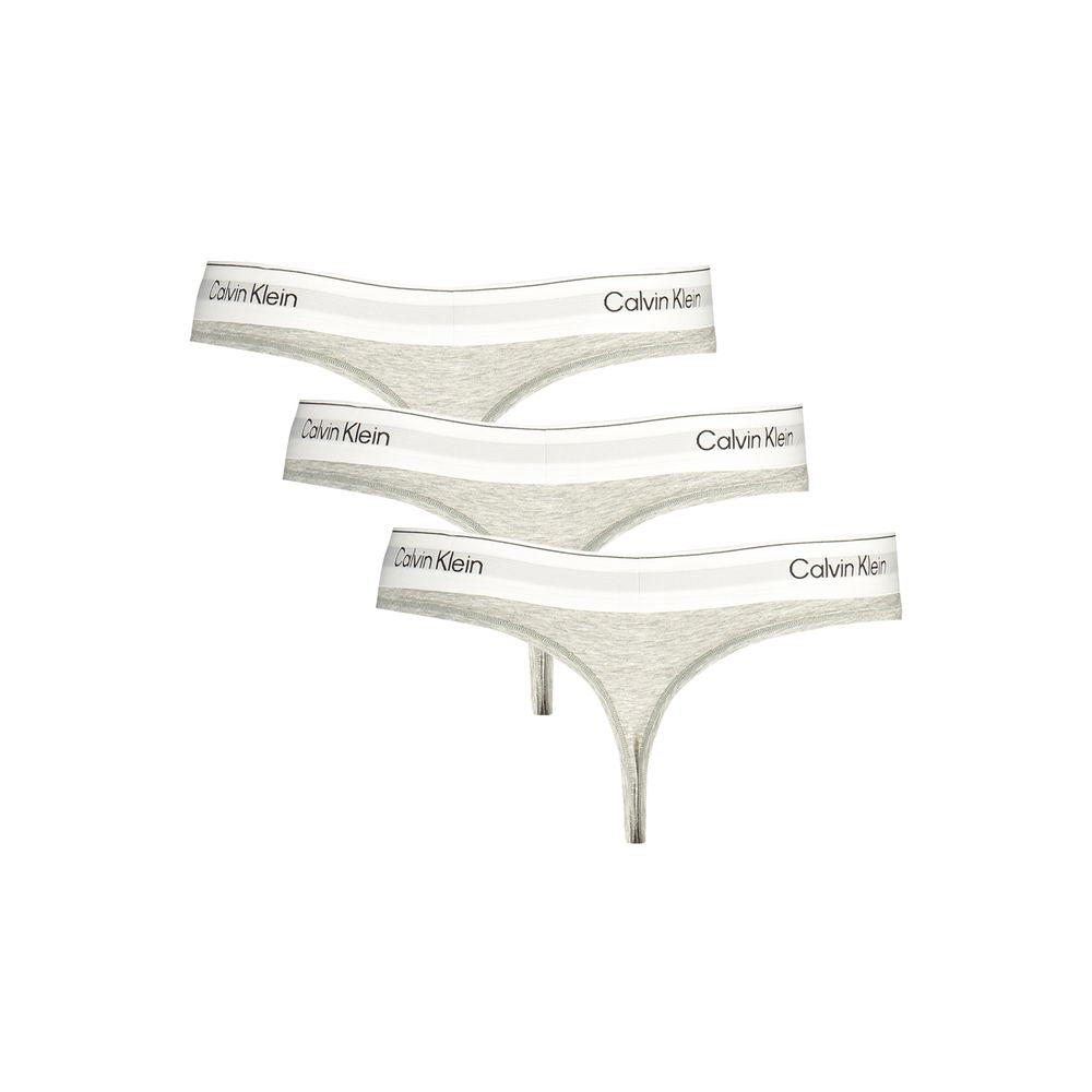 Calvin Klein Grigio Cotton Women Thong