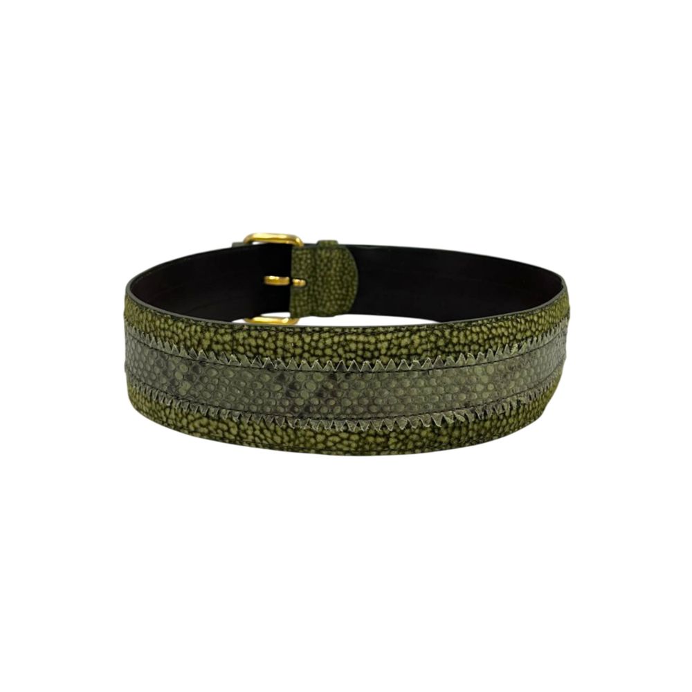Borbonese Green Genuine Leather Women Belt