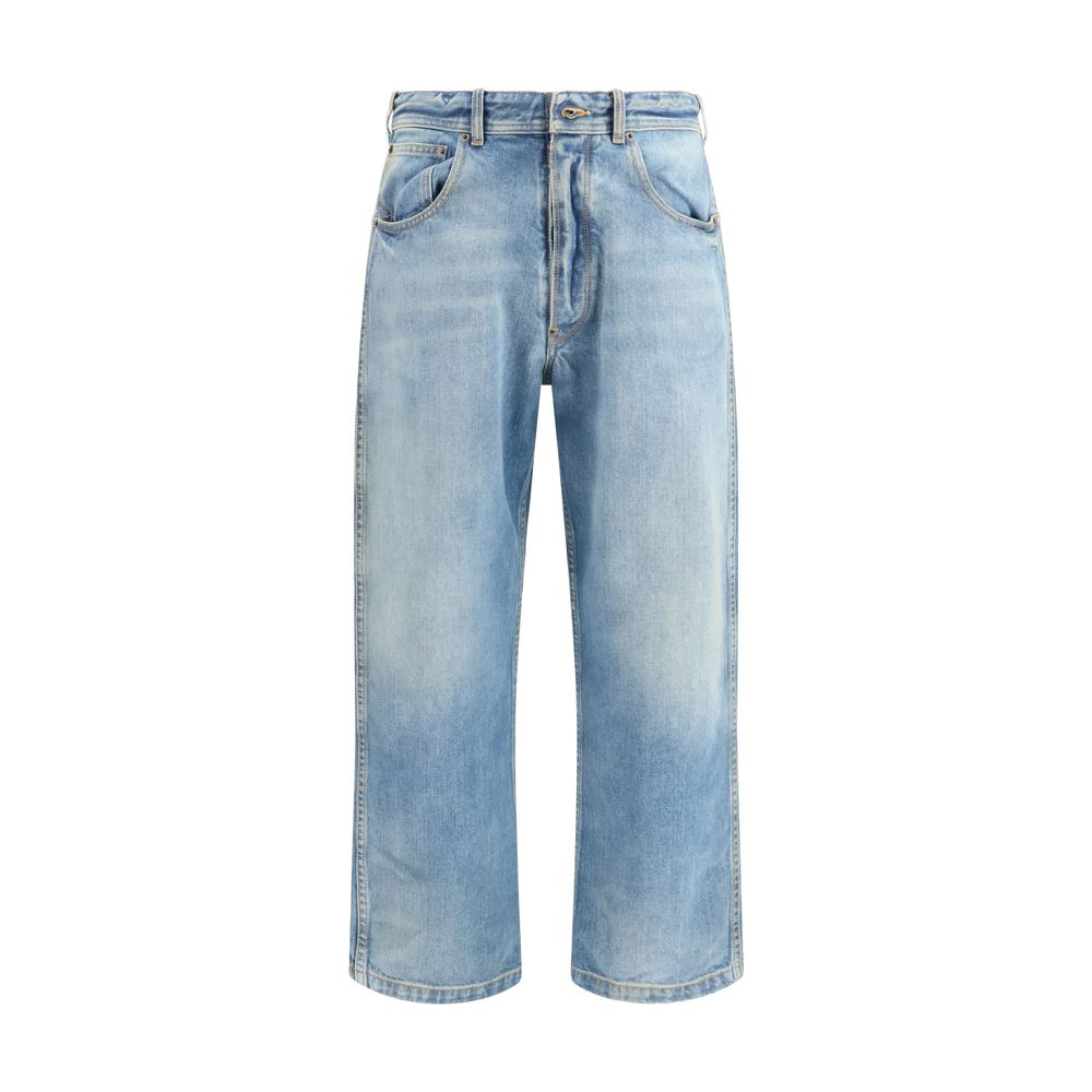 Margiela Blue Cotton Cropped Jeans