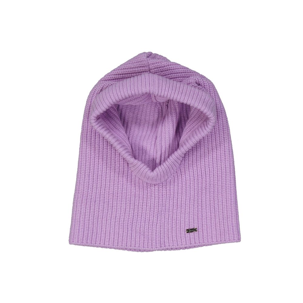 Herno Purple Wool Beanie