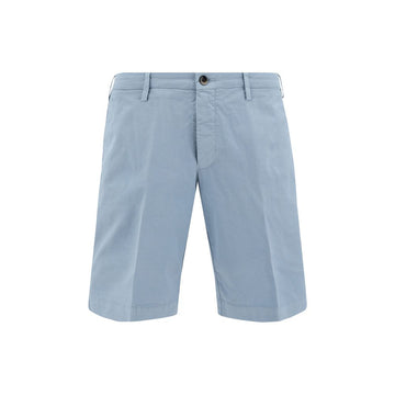 Germano Light Blue Cotton Bermuda Shorts