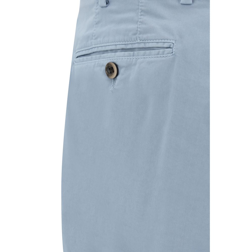 Germano Light Blue Cotton Bermuda Shorts