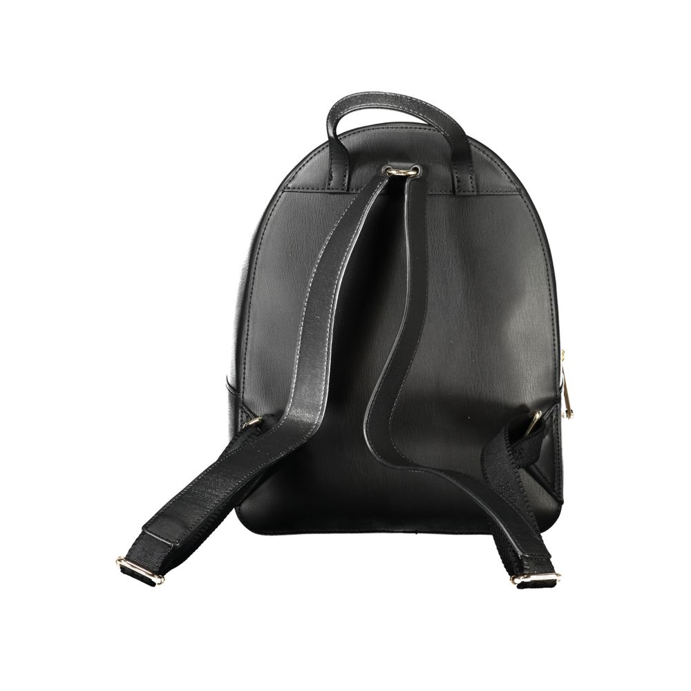 Tommy Hilfiger Black Polyurethane Women Backpack