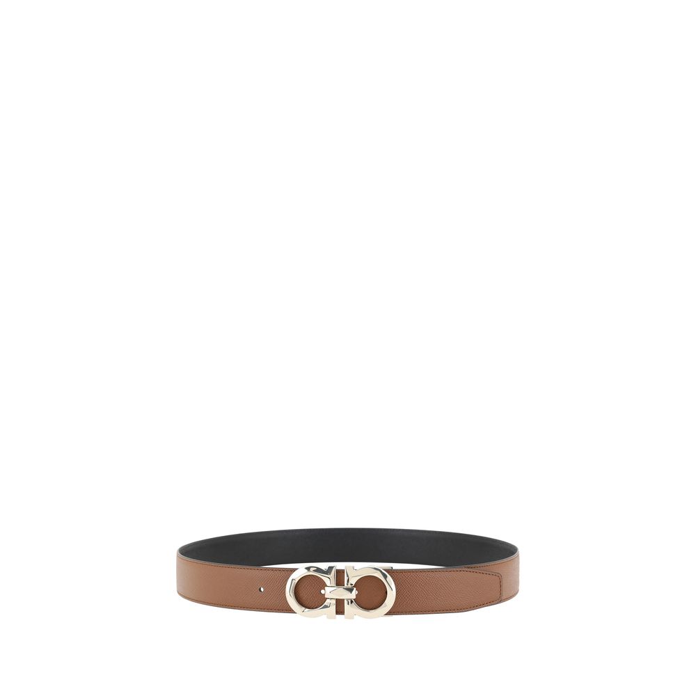 Ferragamo Brown Calf Leather Bos Taurus Regular Belt