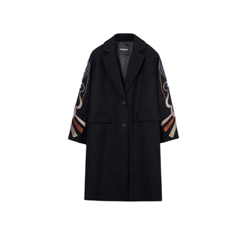 Desigual Black Polyester Coat