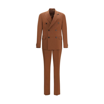 Lardini Brown Cotton Two-Piece Suit