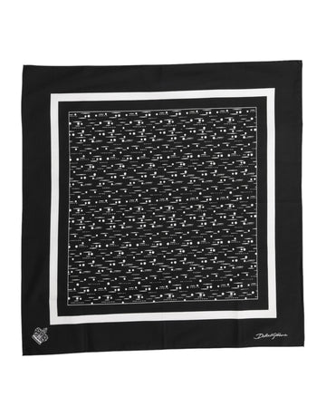 Dolce & Gabbana Black And White Cotton Foulard