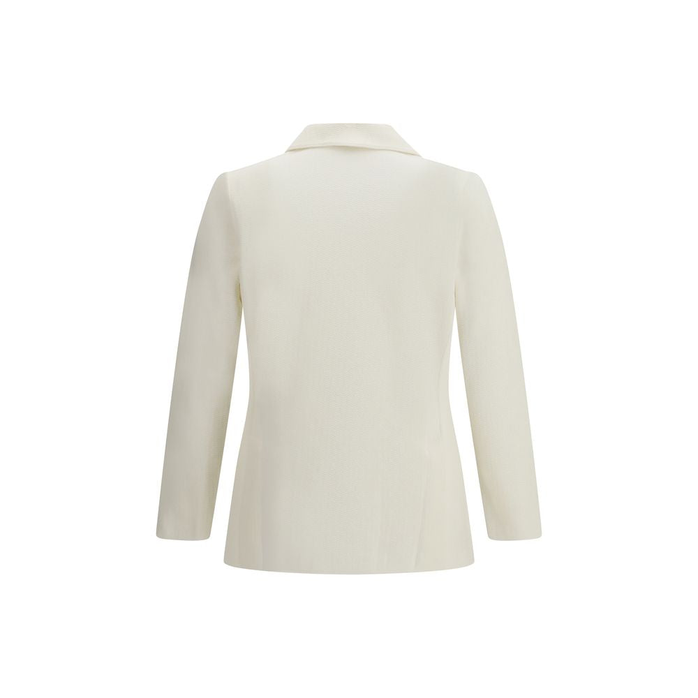 Lardini White Cotton Blazer