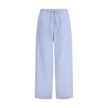 Loulou De Saison Blue Cotton Casual Pants