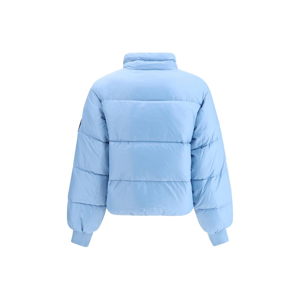 Ganni Light Blue Nylon Coat