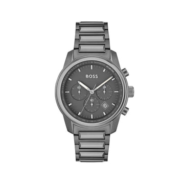 Hugo Boss Gray Stainless Steel Dress Watch