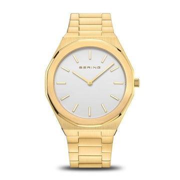 BERING Gold Stainless Steel Dress Watch