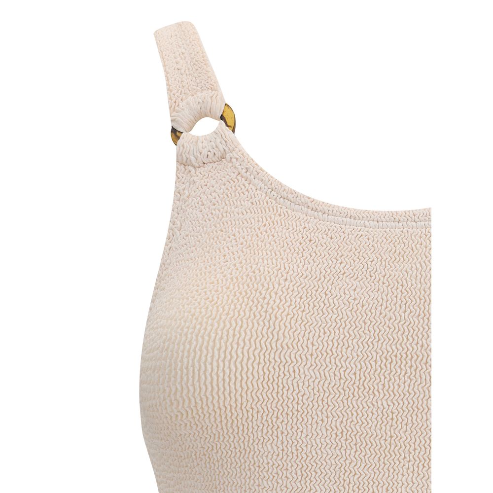 Hunza G Beige Polyamide One-Piece Swimsuit