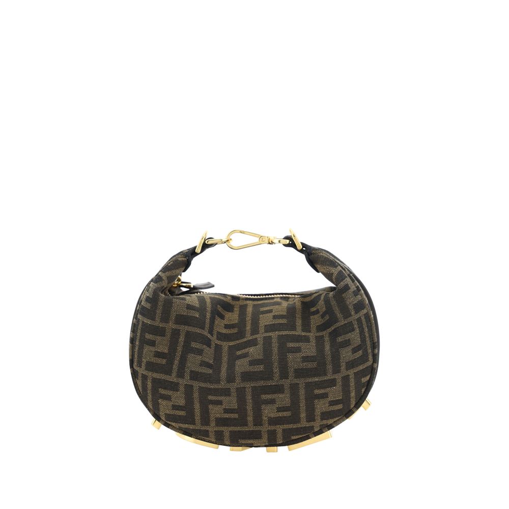 Fendi Brown Nylon Shoulder Bag