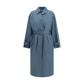 Fendi Blue Cotton Coat