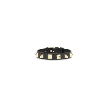 Valentino Garavani Black Calf Leather Bos Taurus Bracelet