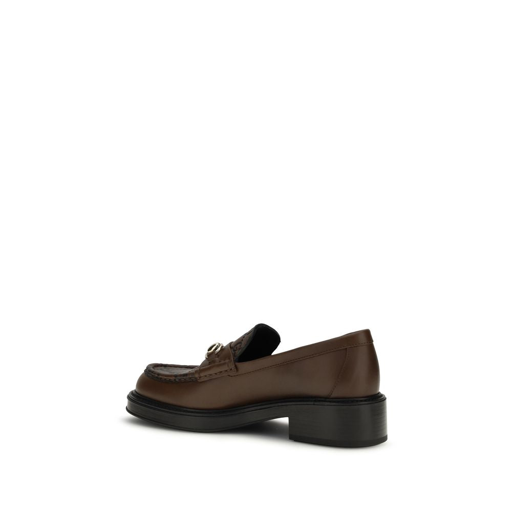 Gucci Brown Calf Leather Bos Taurus Slip-On Loafers