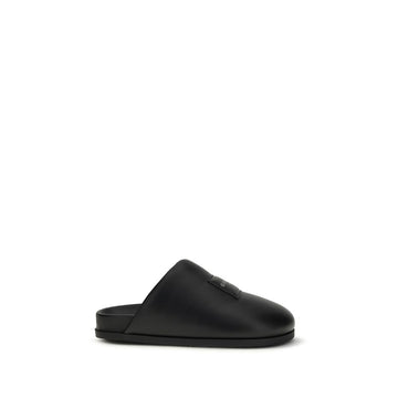 Givenchy Black Calf Leather Bos Taurus Mules