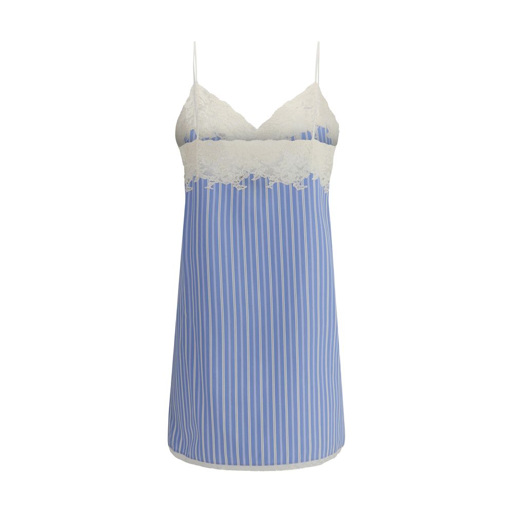 Miu Miu Blue Cotton Casual Dress