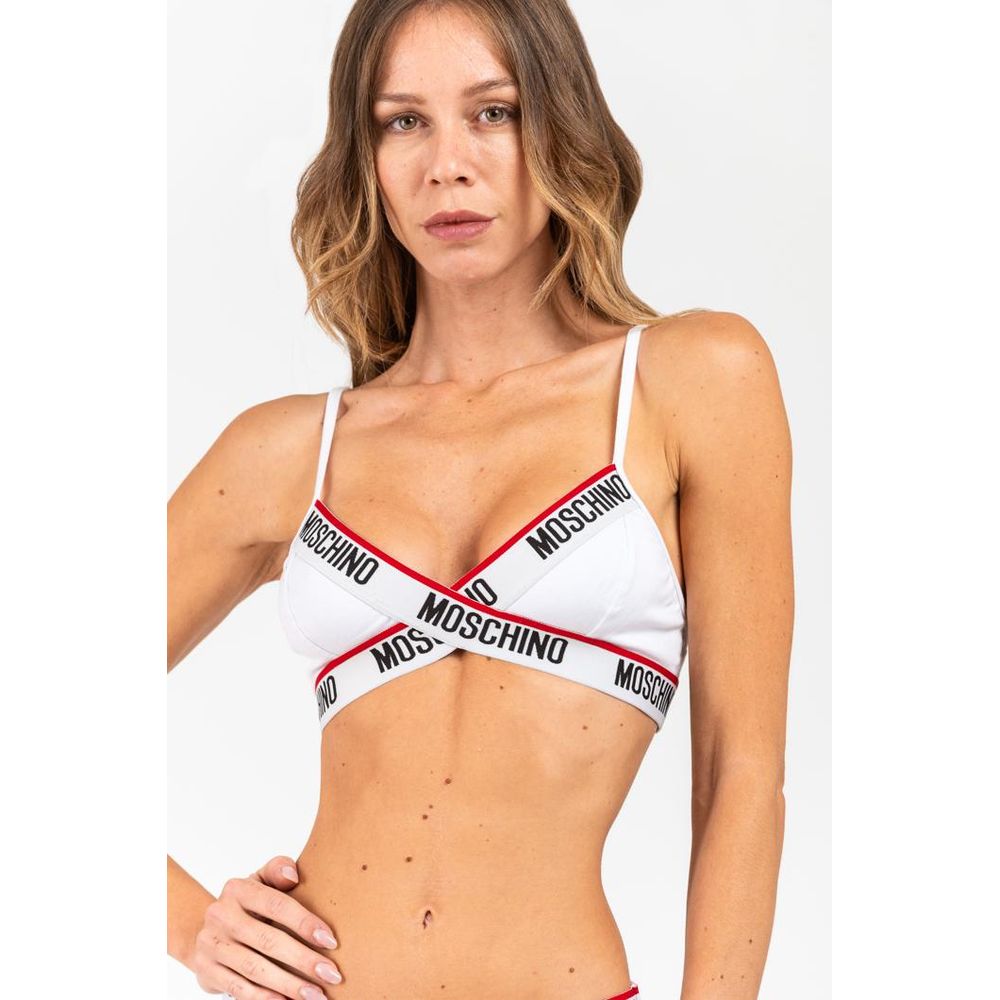 Moschino White Cotton Bra
