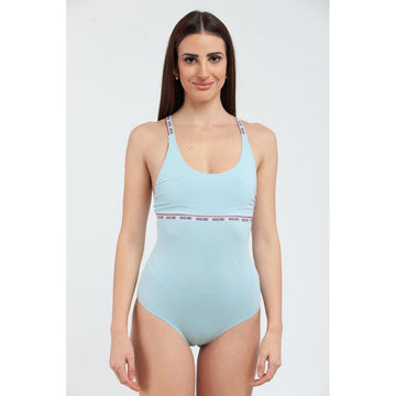 Moschino Blue Cotton Bodysuit
