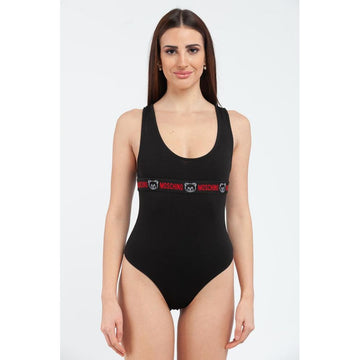 Moschino Black Cotton Bodysuit