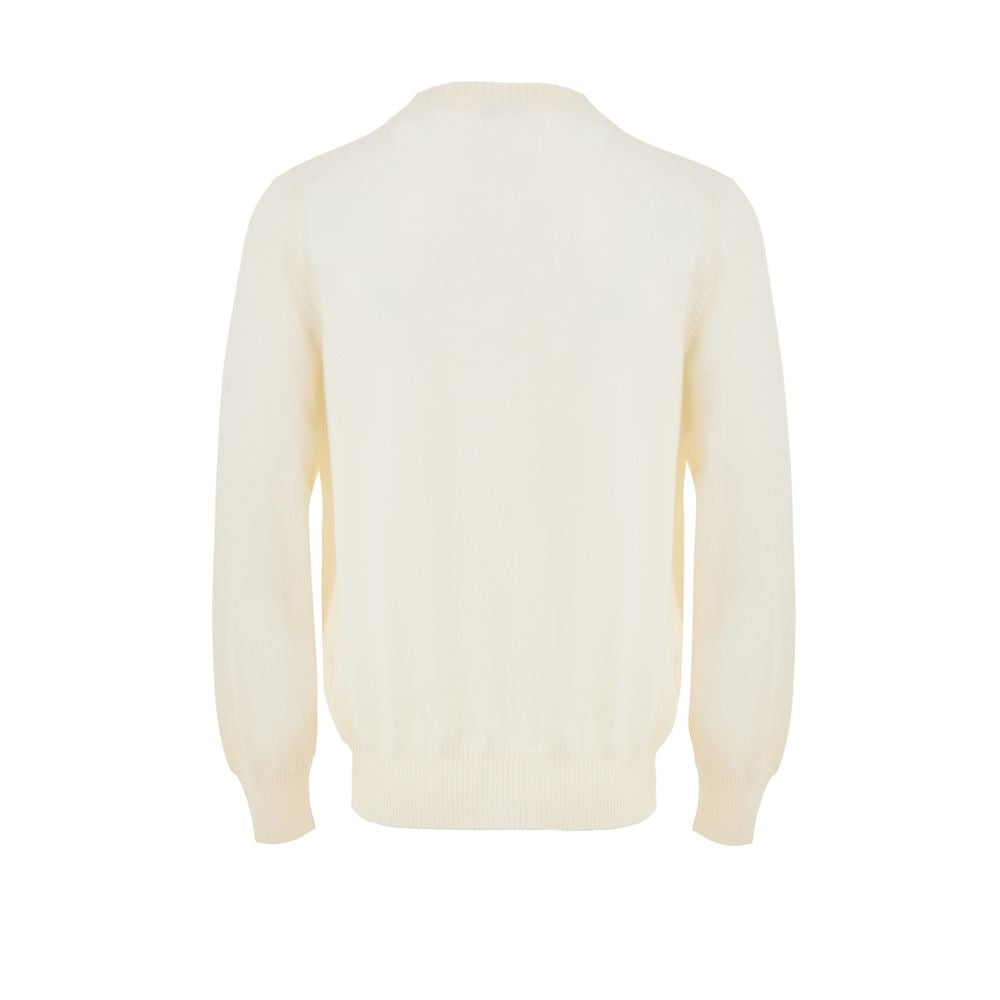 Gran Sasso White Wool Cardigan