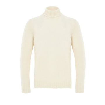 Gran Sasso White Wool Turtleneck