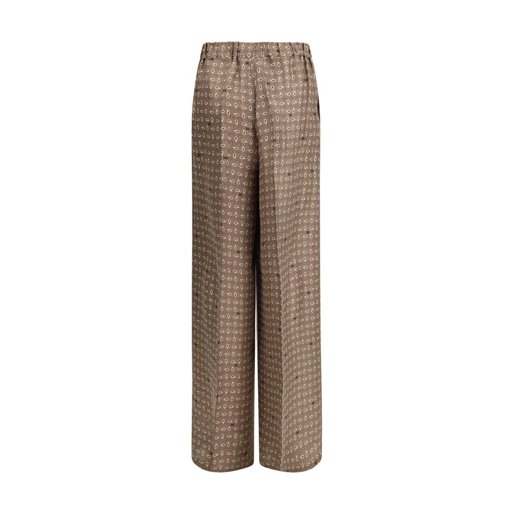 Max Mara Multicolor Silk Casual Pants