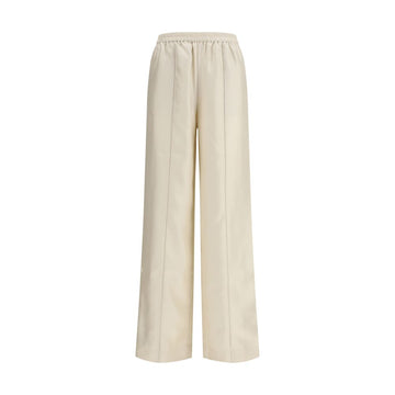 Loulou De Saison Beige Silk Casual Pants