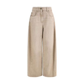 Brunello Cucinelli Beige Cotton Jeans Denim