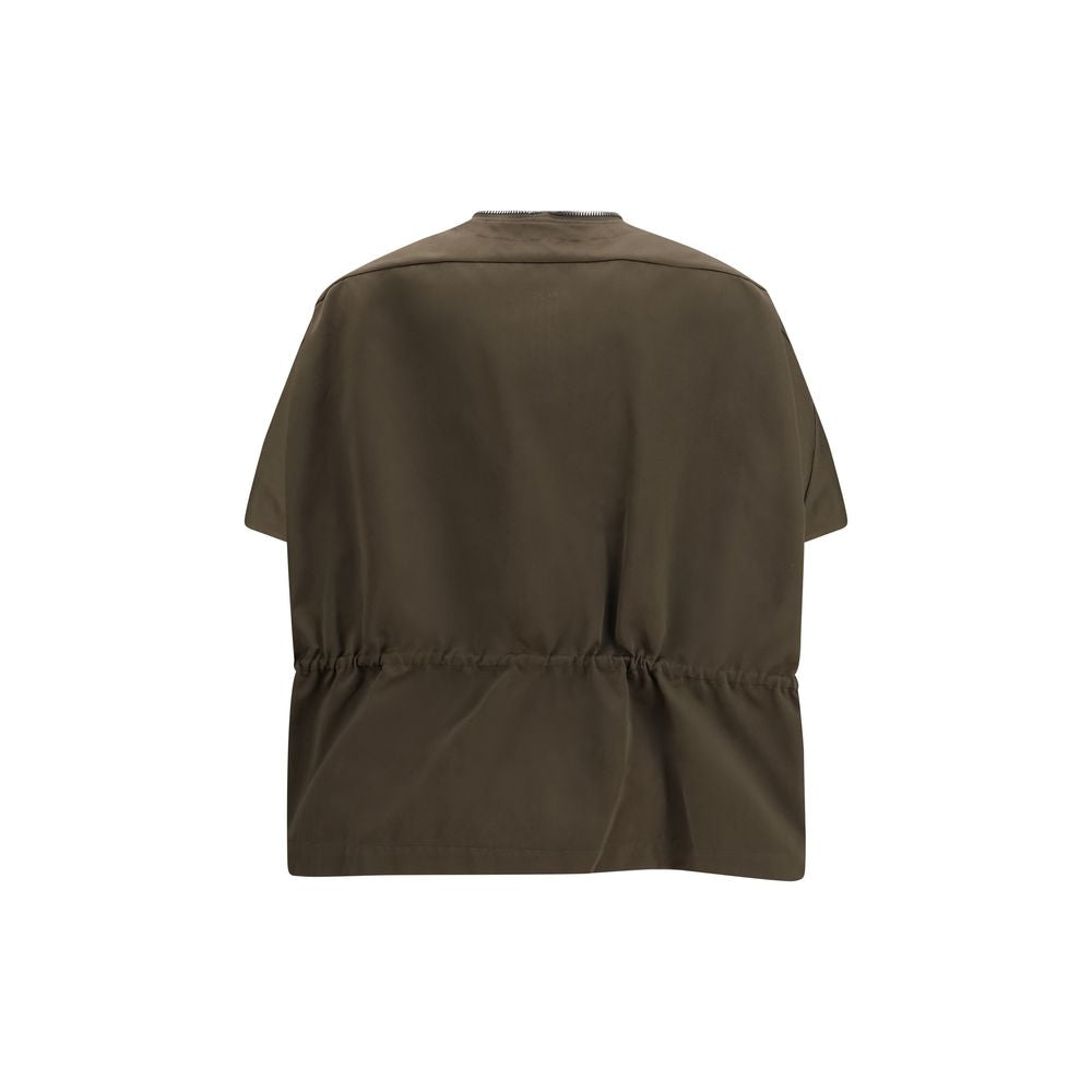 Rick Owens Brown Polyester Sleveless Jacket