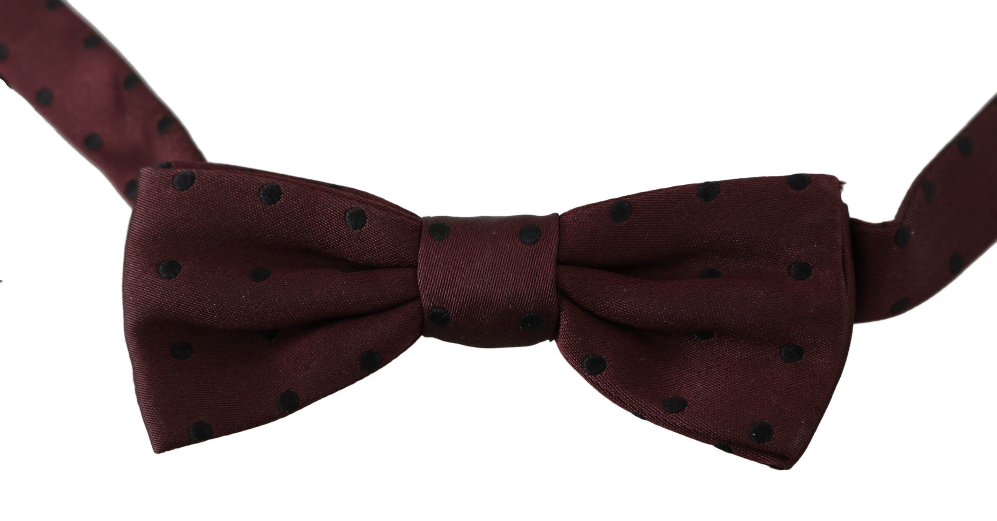 Dolce & Gabbana Purple Dotted Silk Adjustable Neck Papillon Bow Tie - Whispers Of Wisdom Clothing