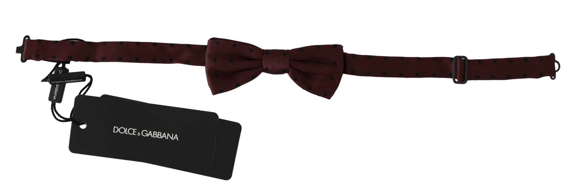 Dolce & Gabbana Purple Dotted Silk Adjustable Neck Papillon Bow Tie - Whispers Of Wisdom Clothing