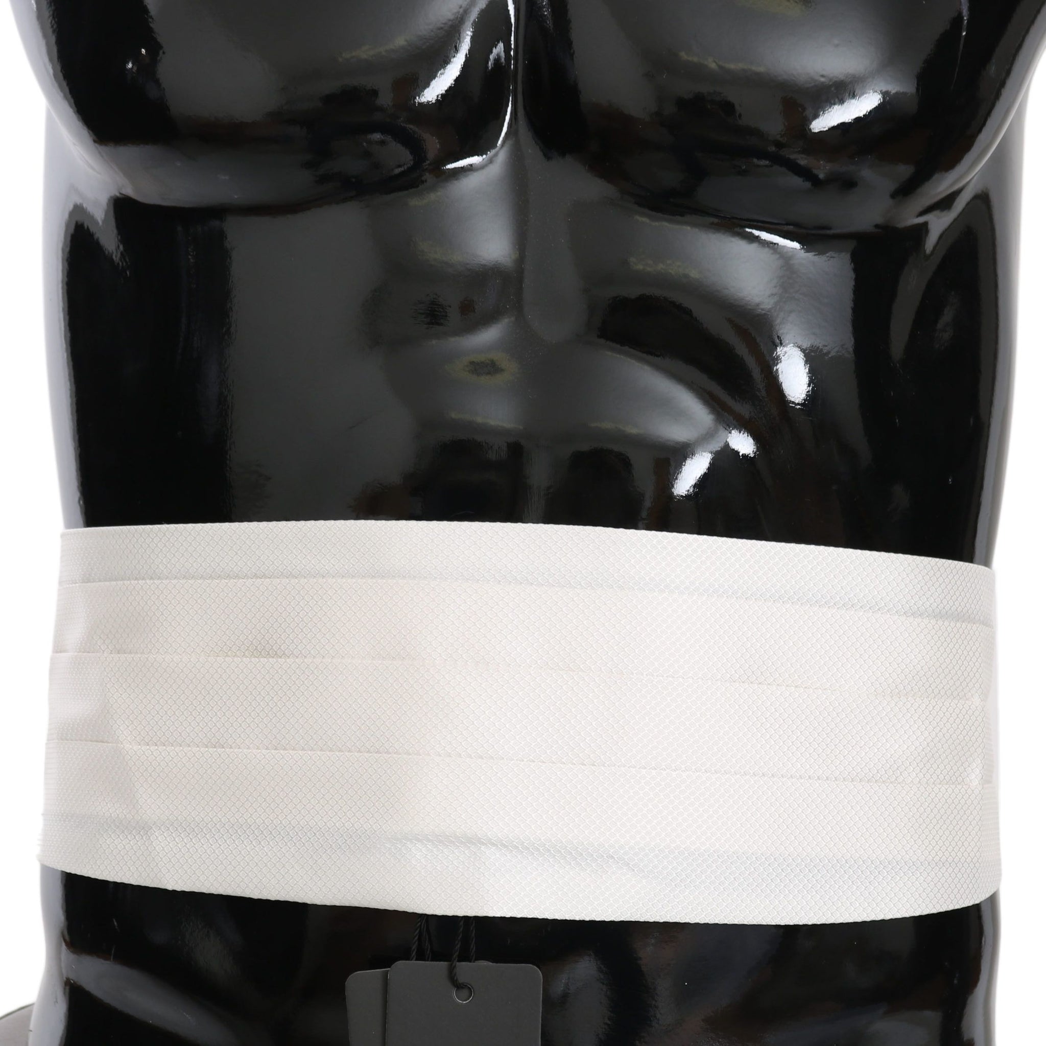 Dolce & Gabbana White Men Waist Belt 100% Silk Cummerbund