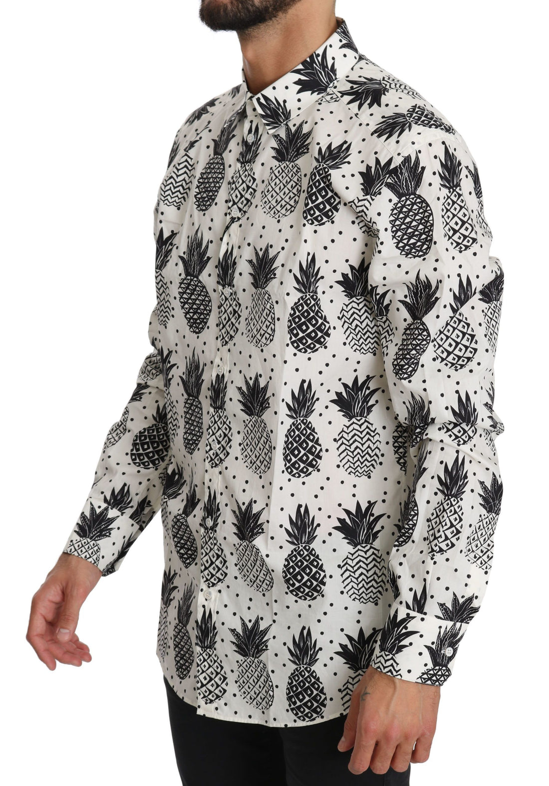 Dolce & Gabbana White Pineapple Cotton Top Shirt - Whispers Of Wisdom Clothing