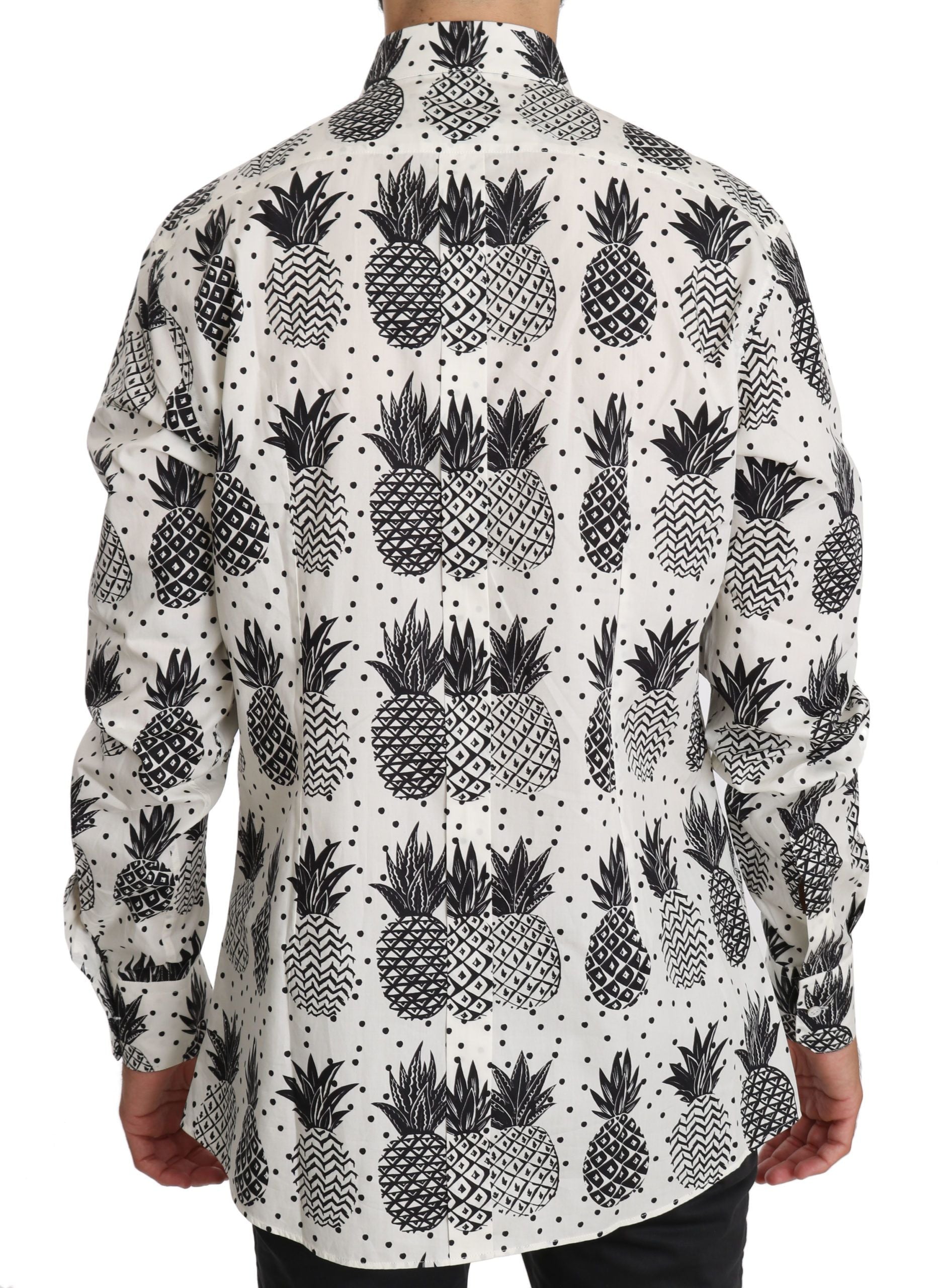 Dolce & Gabbana White Pineapple Cotton Top Shirt - Whispers Of Wisdom Clothing
