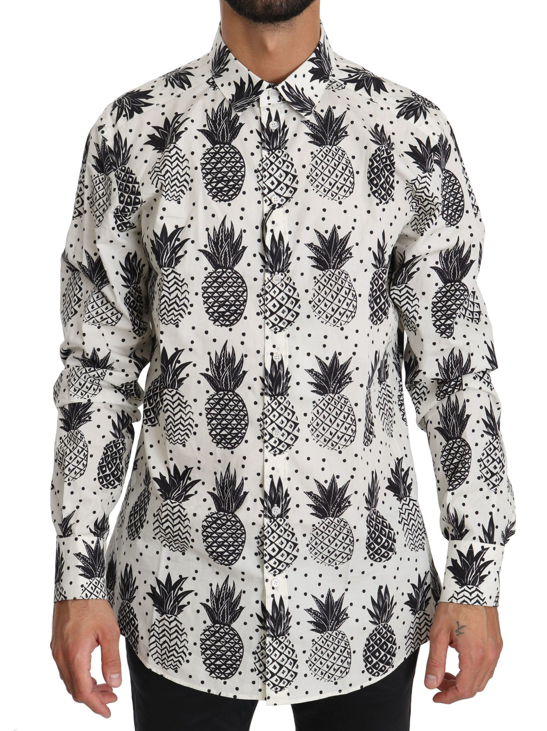Dolce & Gabbana White Pineapple Cotton Top Shirt - Whispers Of Wisdom Clothing