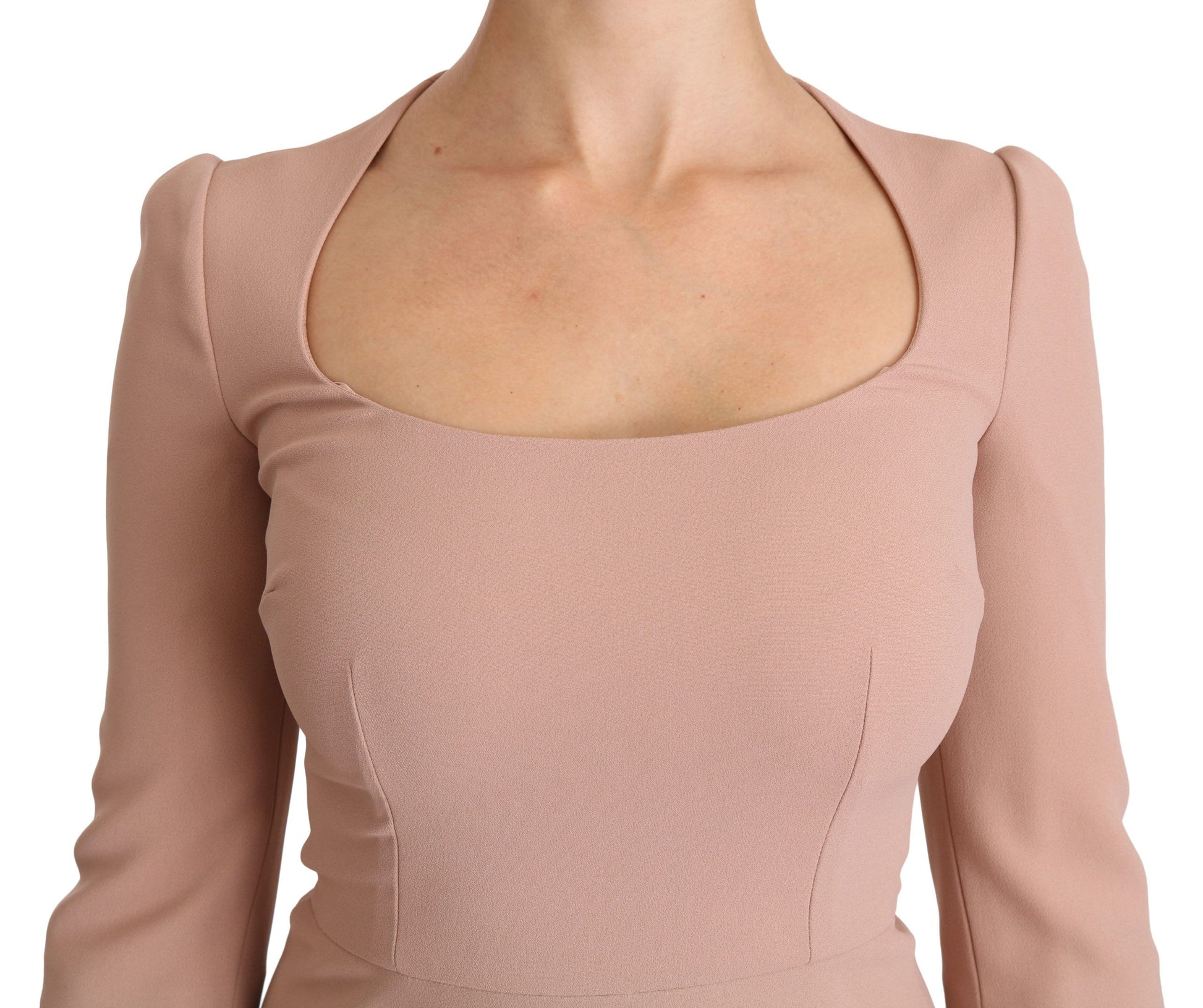 Dolce & Gabbana Pink 3/4 Sleeves A-line Viscose Dress - Whispers Of Wisdom Clothing