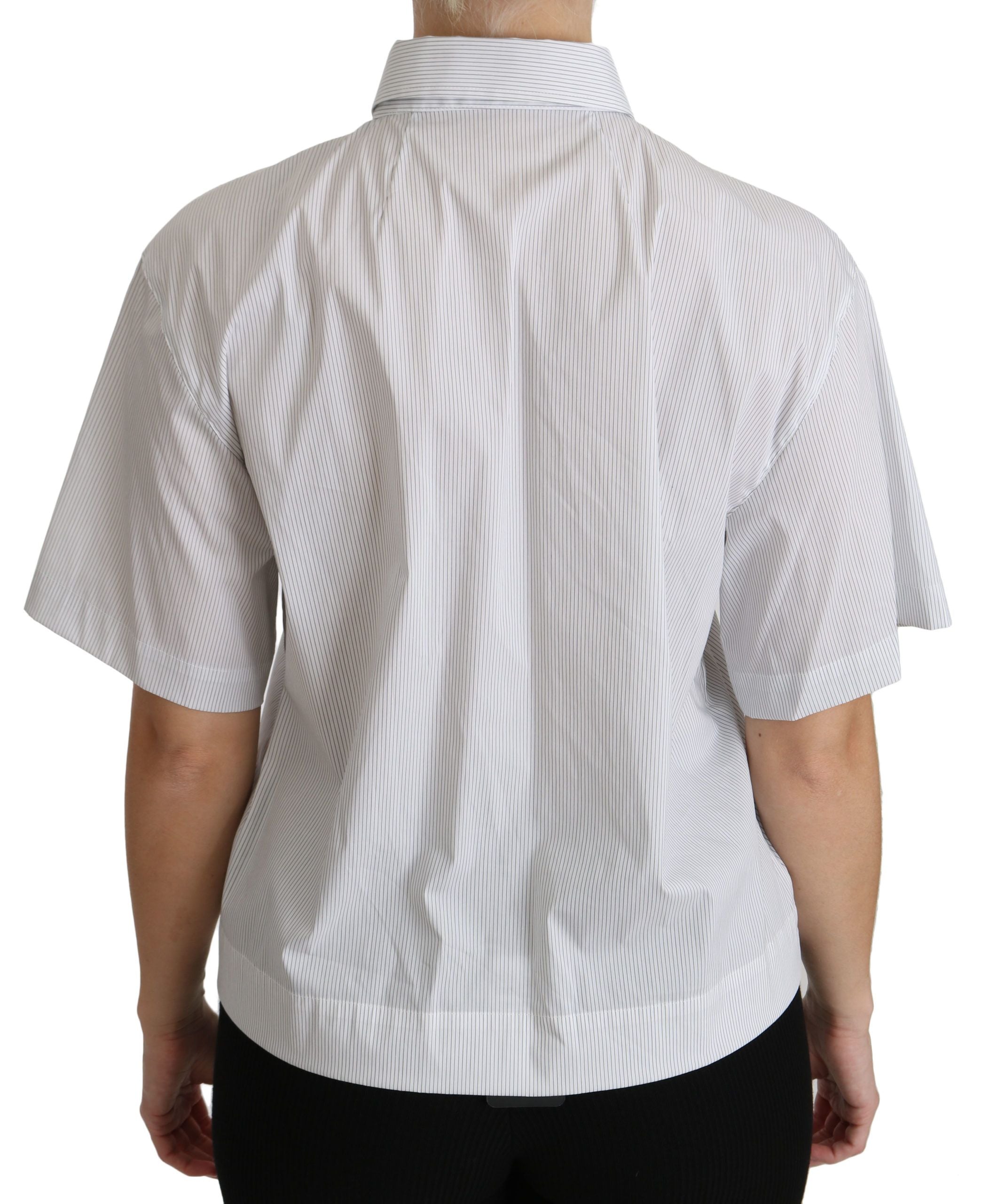 Dolce & Gabbana White Collared Short Sleeve Polo Shirt Top - Whispers Of Wisdom Clothing