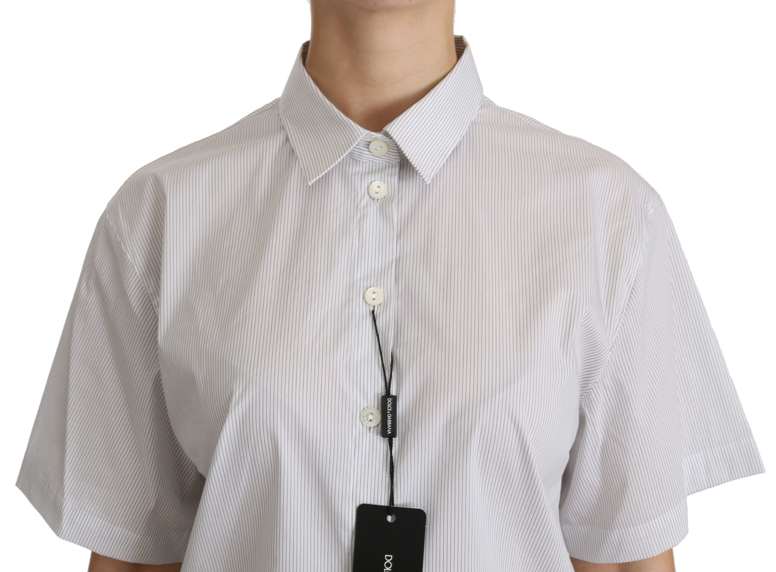 Dolce & Gabbana White Collared Short Sleeve Polo Shirt Top - Whispers Of Wisdom Clothing
