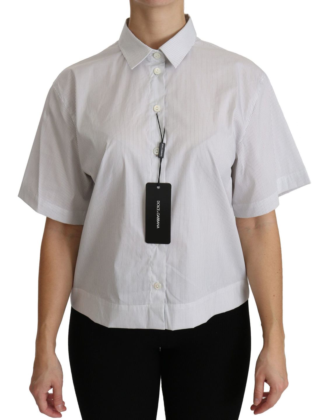 Dolce & Gabbana White Collared Short Sleeve Polo Shirt Top - Whispers Of Wisdom Clothing