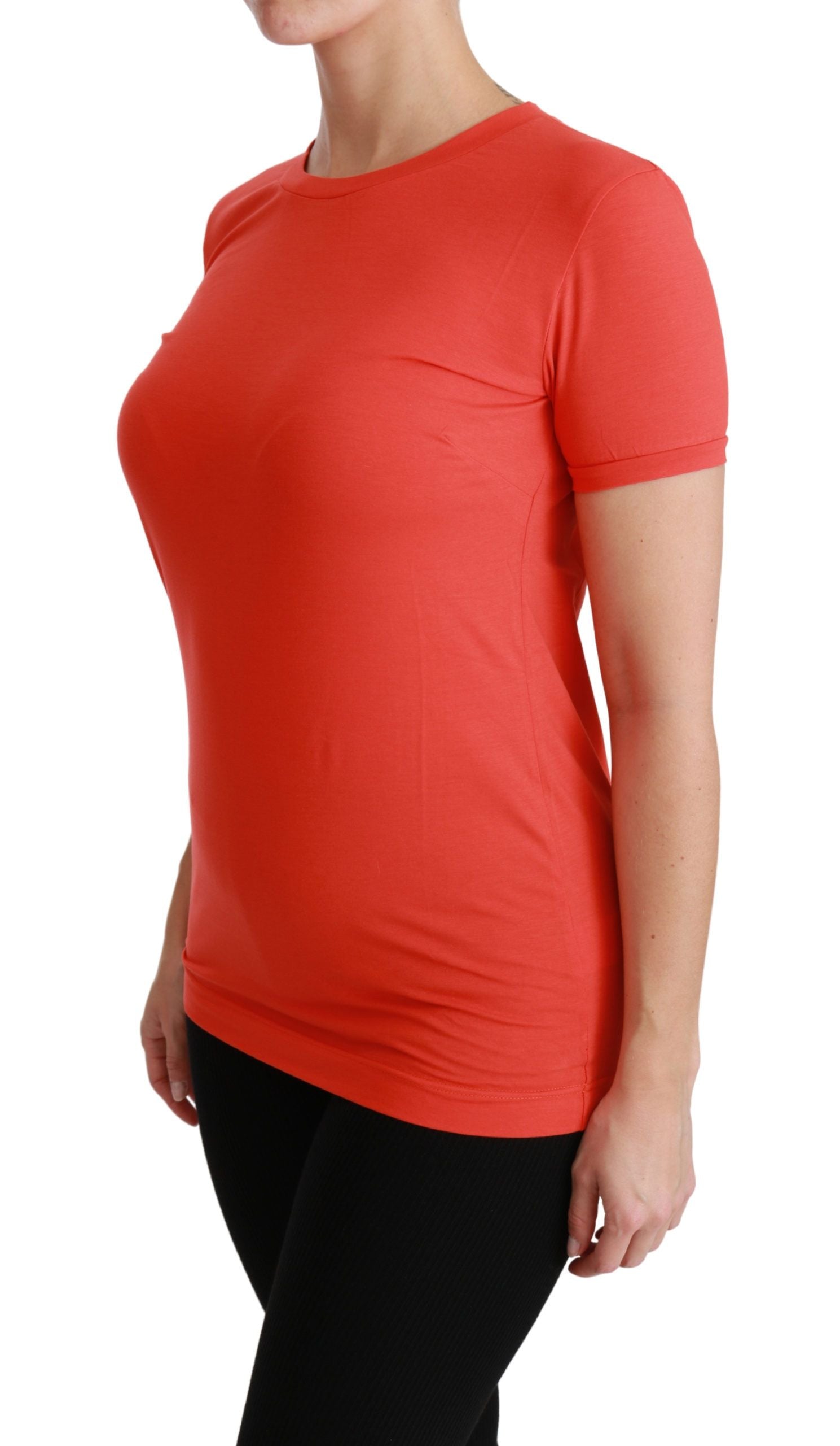 Dolce & Gabbana Red Crewneck Short Sleeve T-shirt Cotton Top - Whispers Of Wisdom Clothing