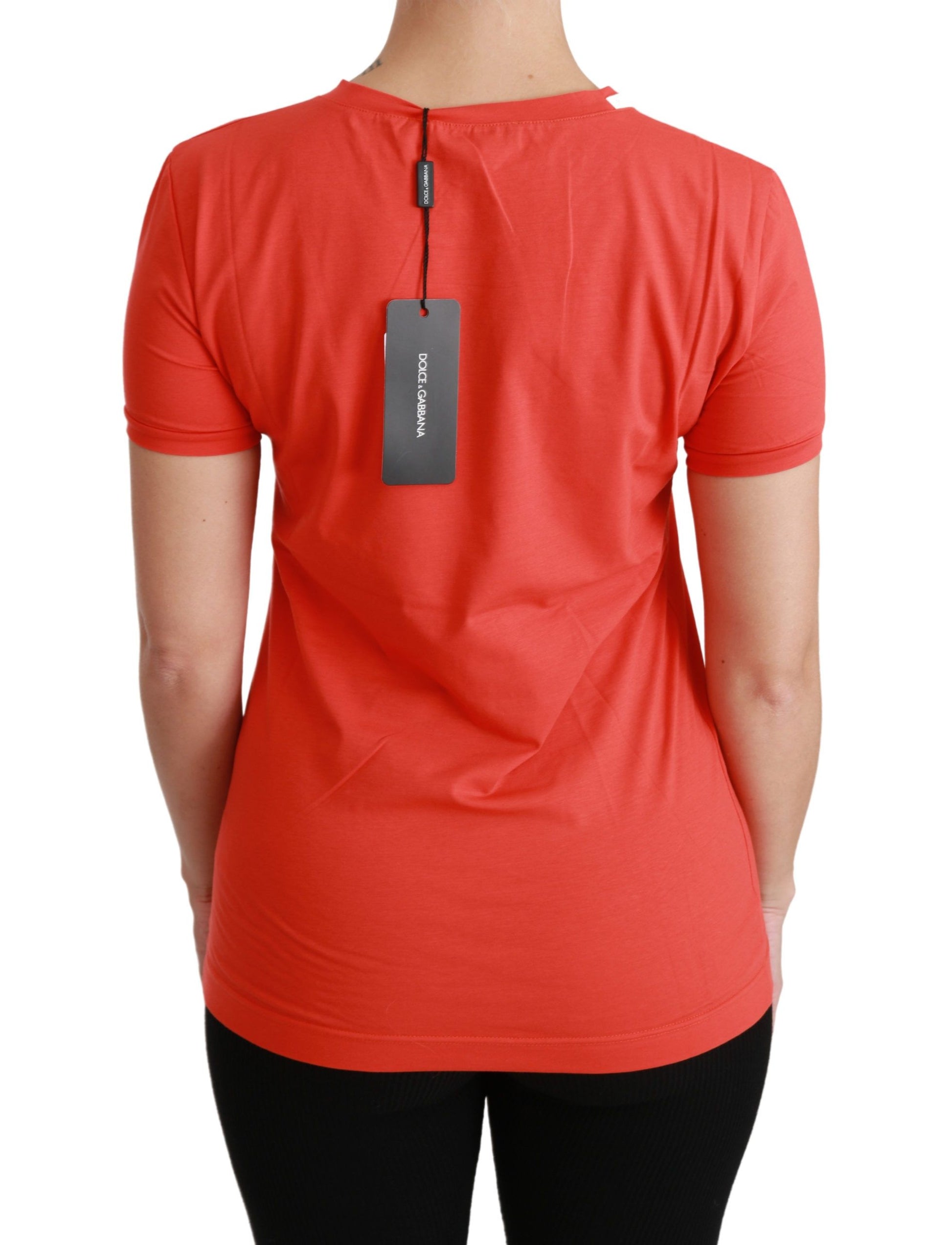 Dolce & Gabbana Red Crewneck Short Sleeve T-shirt Cotton Top - Whispers Of Wisdom Clothing